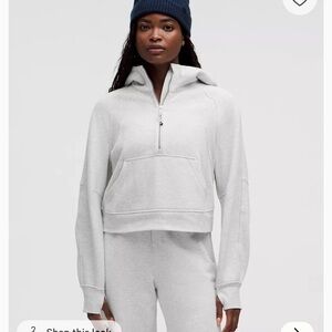 Lululemon Athletica Heather Gray Quarter-Zip Sweatshirt